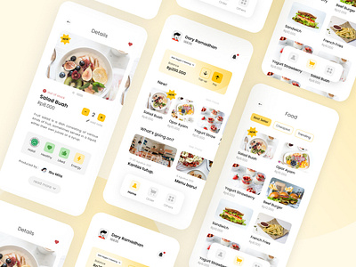 Canteen Mobile App - Exploration Design @daryramadhan branding canteen app design exploration ideas minimalism mobile app ui ui design uiux ux design website design yellow