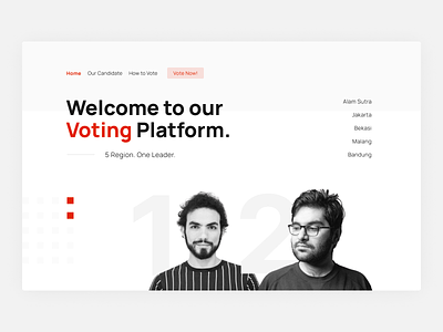 Online Voting Platform - Exploration Design @daryramadhan design exploration ideas illustration logo minimalism ui ui design uiux web design website