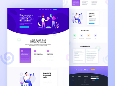Affiliate page design for weMail