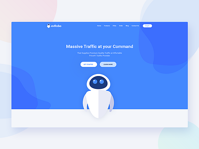 evRobo Landing page Design