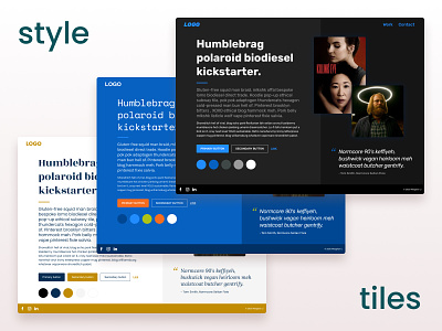 Web Design Style Tile components layout mockup style tiles styleguide typography webdesign
