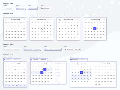 Date picker calendar component