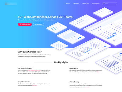 Components Home Page design ui ux web