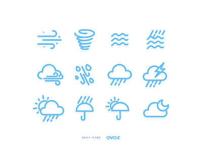 Weather icons Pack style 1 app design desktop flat great ico icon line monoline ui website