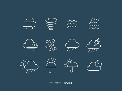 Weather icons Pack style 2 app design desktop flat great ico icon line monoline ui website