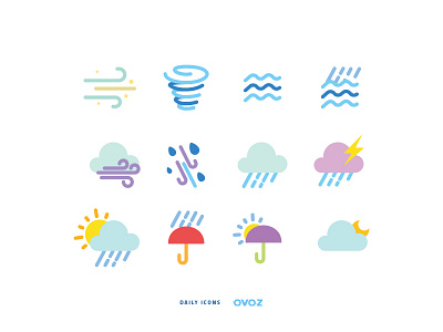 Weather icons Pack style 3 app design desktop flat great ico icon line monoline ui website