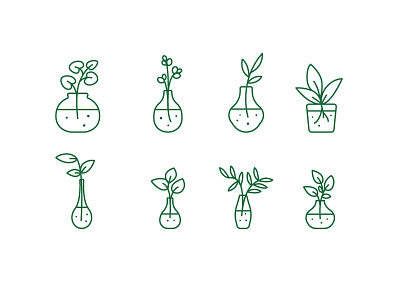 Monoline mood plants app design desktop flat great icon line monoline nature plant ui website