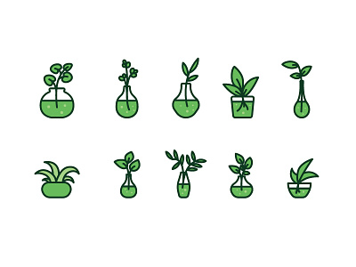 Plants Colored design desktop flat great icon line monoline nature plant presentation ui website