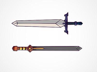 Medieval Fantasy Sword - 1 3d animation assets design game gaming gui illustration manga medieval rpg vector