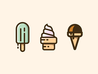 Ice Creamo = cone cute food goods ice icecream icon illustration stick yummy