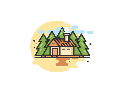 hunting house vector