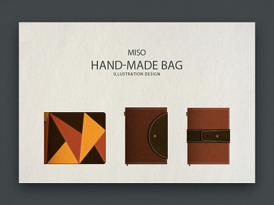 Handmade bag designed by illustrator