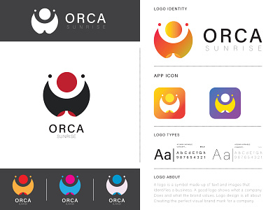 Orca Sunrise Logo Design
