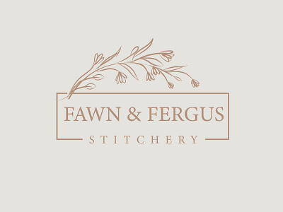 Online store logo for Fawn & Fergus Stitchery branding clothingshop creative design graphic design illustrator logo logo design logos online store shop store vector