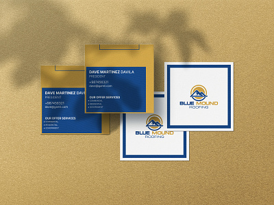 Square Business Card Design For Company