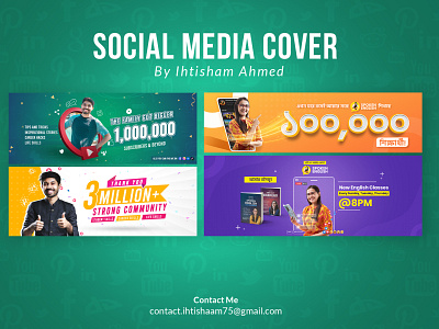 Social Media Cover facebook cover social media banner social media design social media poster youtube channel art youtube cover