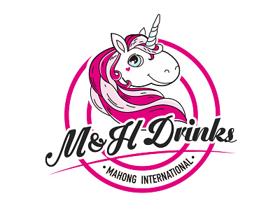 Branding design for M&H Drinks (logo) branding design cute drinks logo visual