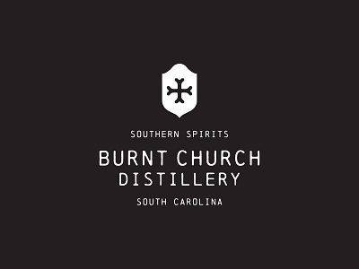 Burnt Church Distillery Logo Option alcohol branding design distillery minimal whiskey
