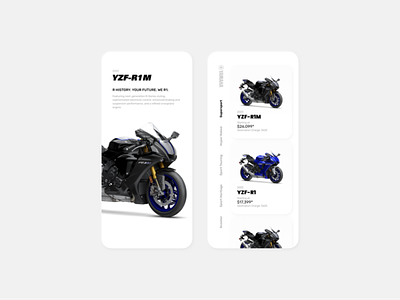 Yamaha motor sports- app concept app bike design kit mobile mobile app ui design ride app sketch template ui