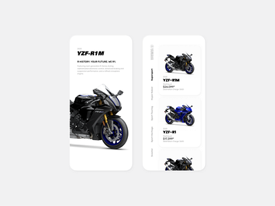 Yamaha motor sports- app concept