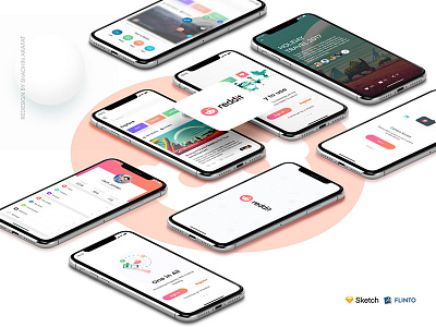 reddit app redesign . 11 app design ios iphone mobile redesign ui ux x