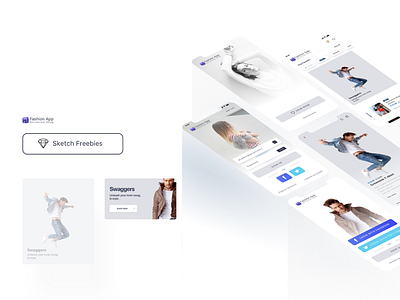 HI Fashion Shop design ecommerce flinto mobile app sketch ui