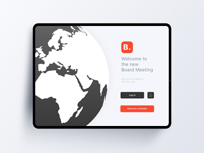 board meeting ipad login screen