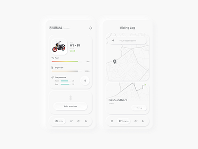 bike health tracker | Neomorphism