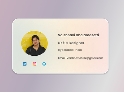 Contact Card- UX/UI brand branding businesscard design card clean contact card design logo minimal design simple card typography