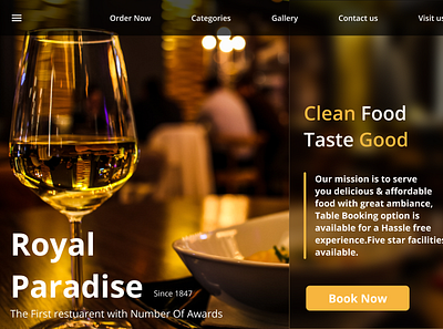 Restaurant Website - Landing page UX/UI booking colorful delivery design food food ordering homepage landingpage logo menu minimal new page restaurent table trending typography ui ux website