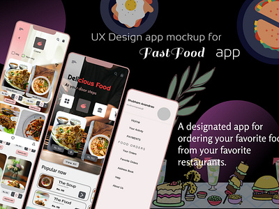 Food Delivery app mockup using Figma