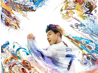 Son Heung Min  artwork - 손흥민 작품 스포츠아트