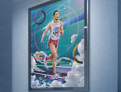 이봉주 한국 마라토너 - A legendary marathoner LEE BONG JU - 스포츠 아티스트 artwork illustration kaze park kazepark korean 마라토너 이봉주 마라토너이봉주 박승우작가 스포츠 그림 작가 스포츠 선수그림 스포츠 선수작품 스포츠 아티스트 스포츠 작가 스포츠그림작가 스포츠아티스트 스포츠작가 스포츠작품 운동선수그림 이봉주 카제박