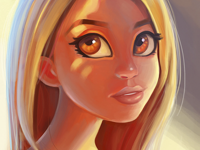Shiny Lady character eyes game girl illustrations light