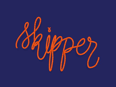 Skipper lettering monoweight script script