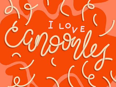I Love Canoonles hand lettering lettering monoweight script procreate