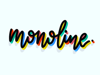 Monoline practice lettering monoline