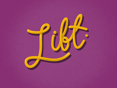 Lift. lettering monoline procreate