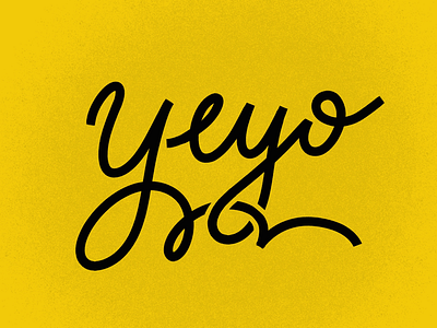 Yeyo lettering monoline procreate