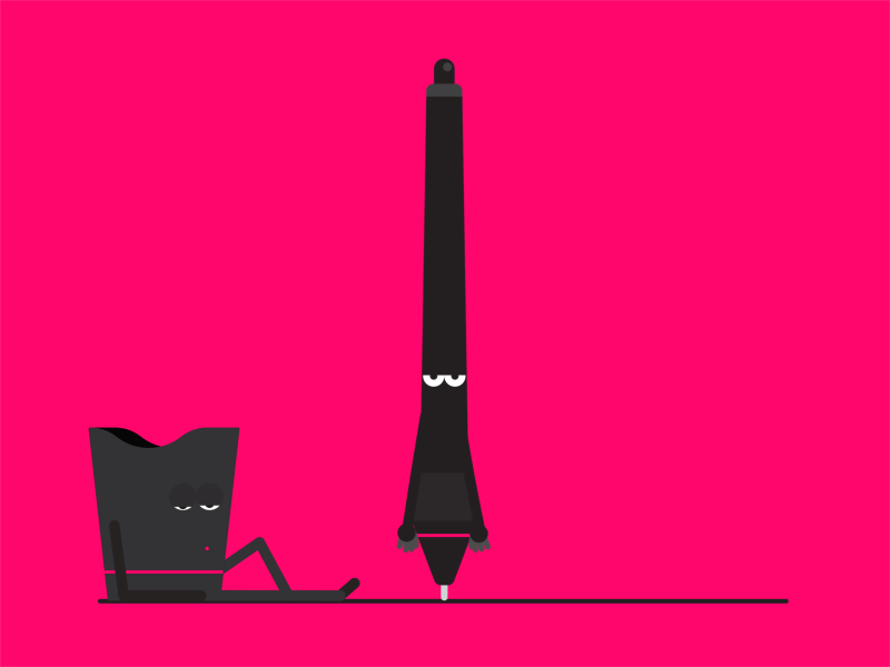 The anxious pen 2d animation anxious flat gif look pen pencil wacom