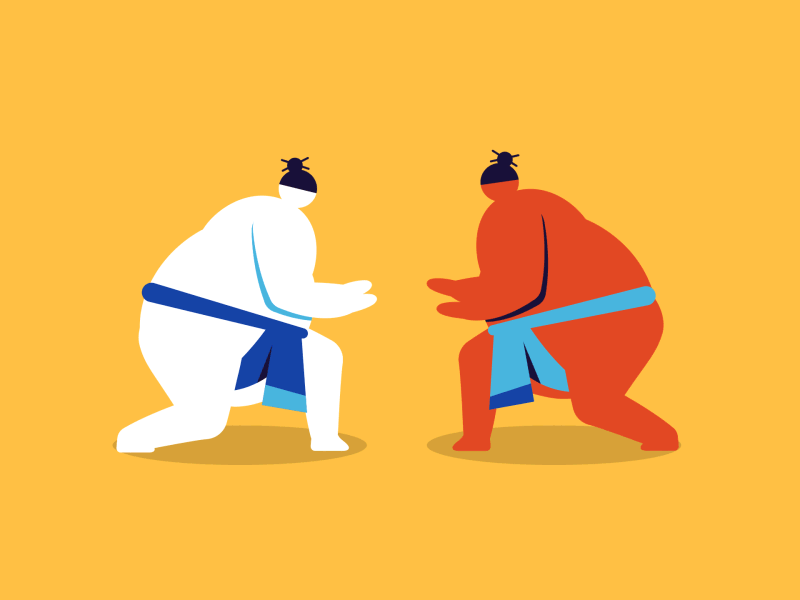 ESPN Sumo animation design espn fight illustration japan players push sport sumo