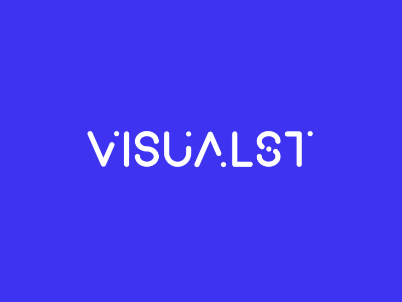 Visualist Logo animation animation design flat letters logo motion design motion graphics typo typograhpy