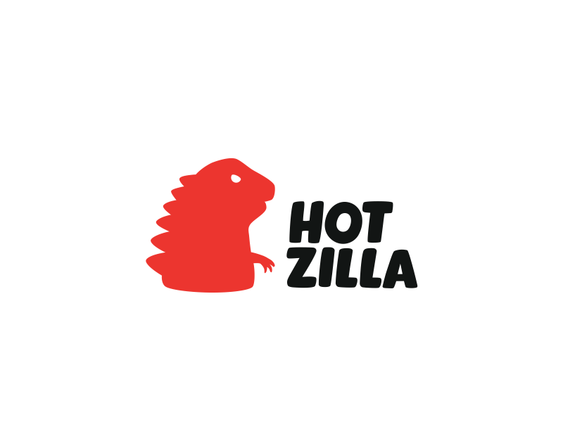 Hotzilla animation fire food framebyframe godzilla hot lobsterstudio logo logo animation motion motiongraphics pizza typography vector