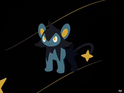 Luxio ルクシオ | Pokemon Diamond & Pearl design flat illustration