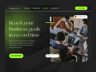 BusinessGo concept design typography ui ux