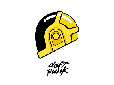 Daft Punk daft punk debut flat guy manuel icon illustration vector