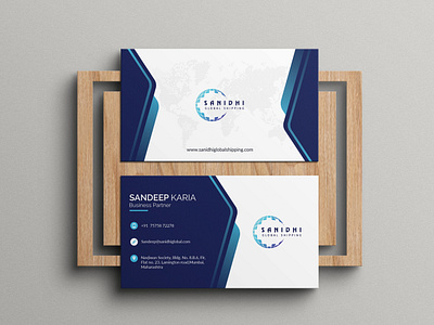 fornt and back look visiting card :- mili patel