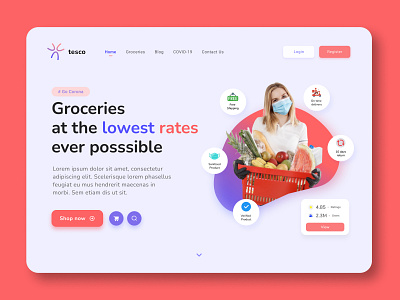 tesco -The grocery web design