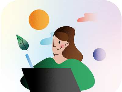 Vector woman designer