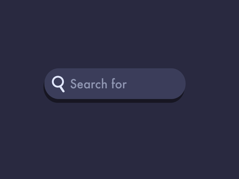 Search bar motion concept